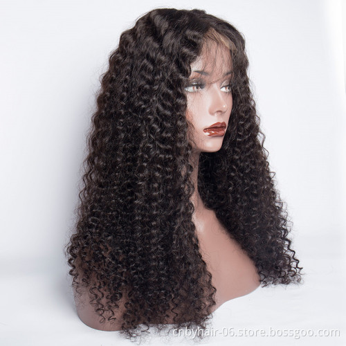 Wholesale Vendors Human Hair Extensions Wigs Brazilian Kinkly Curly Deep Wave Wigs Lace Front 360 Hd Frontal Wig For Black Women